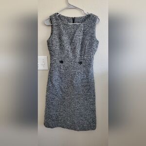 Casa Amica Black and White Tweed Dress